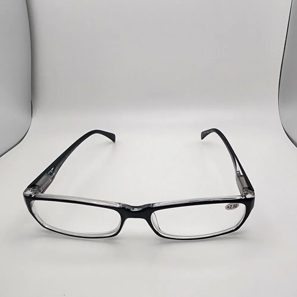 NWOT Yogo Vision Black & Clear +2.50 Readers